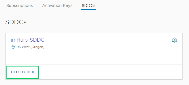 Deploy HCX