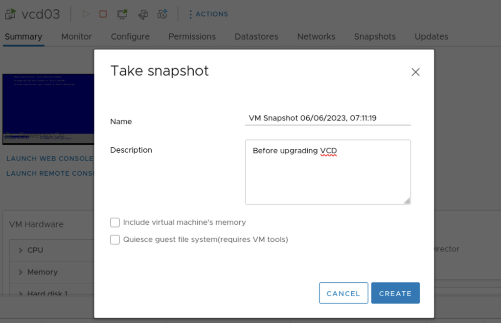 VCD Snapshot