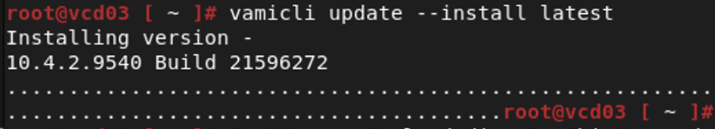 vamicli update --install latest