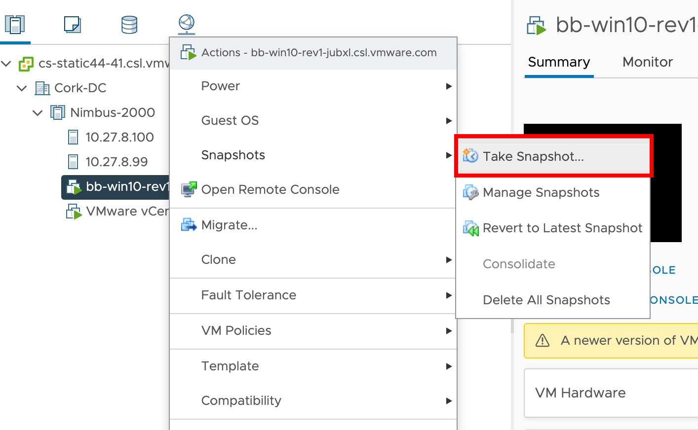 VM Snapshot via PowerCLI in vCenter Mohamed Imthiyaz